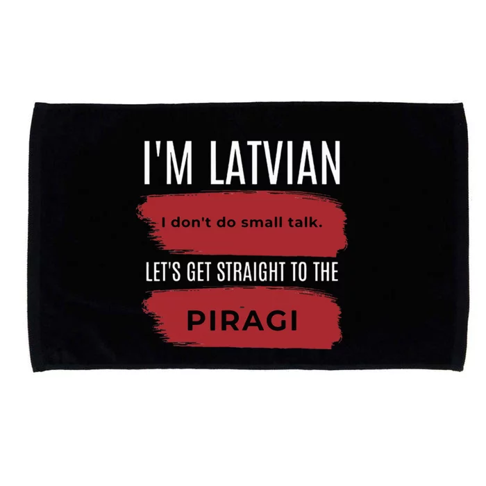 Latvian Pride Latvia Souvenir Piragi Latvian Favorite Food Microfiber Hand Towel