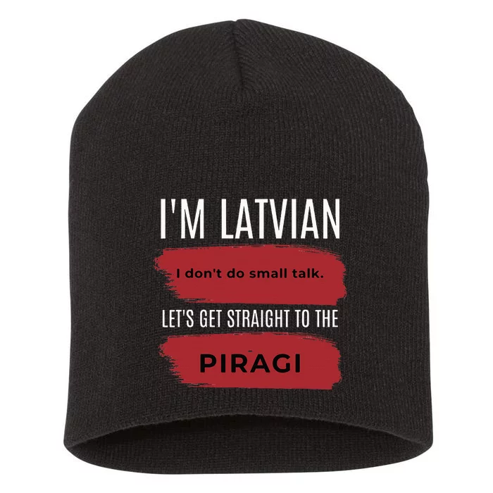 Latvian Pride Latvia Souvenir Piragi Latvian Favorite Food Short Acrylic Beanie