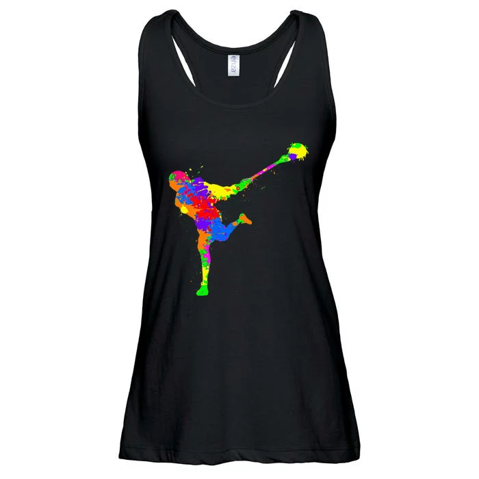 Lacrosse Player Ladies Essential Flowy Tank