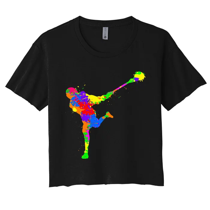 Lacrosse Player Women's Crop Top Tee