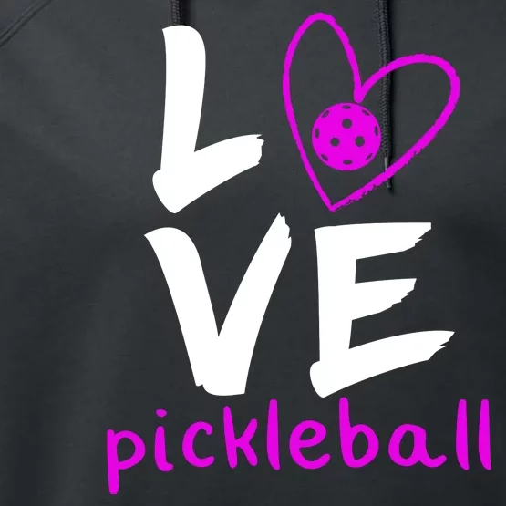 Love Pickleball Performance Fleece Hoodie