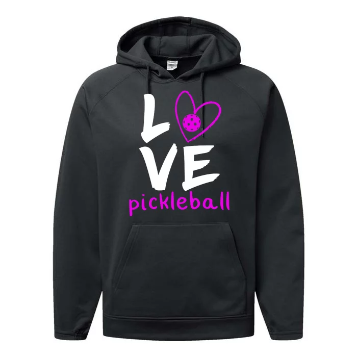 Love Pickleball Performance Fleece Hoodie