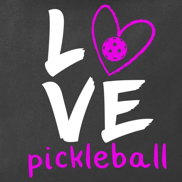 Love Pickleball Zip Tote Bag