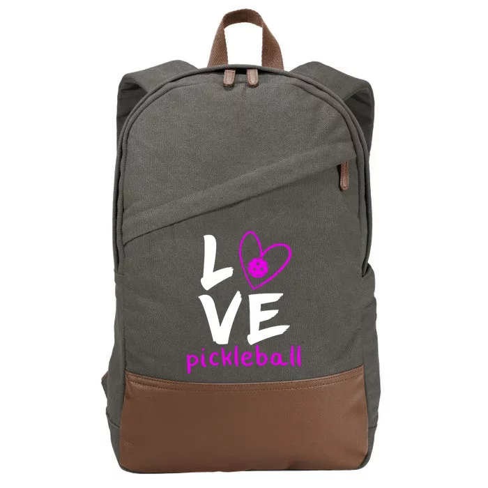 Love Pickleball Cotton Canvas Backpack