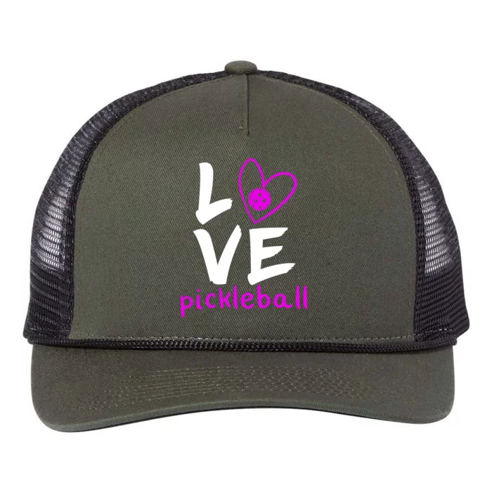 Love Pickleball Retro Rope Trucker Hat Cap