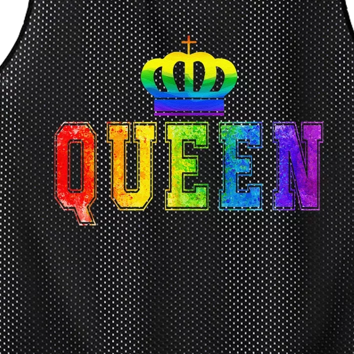 LGBT Pride Lesbian King Queen Matching Gifts Mesh Reversible Basketball Jersey Tank