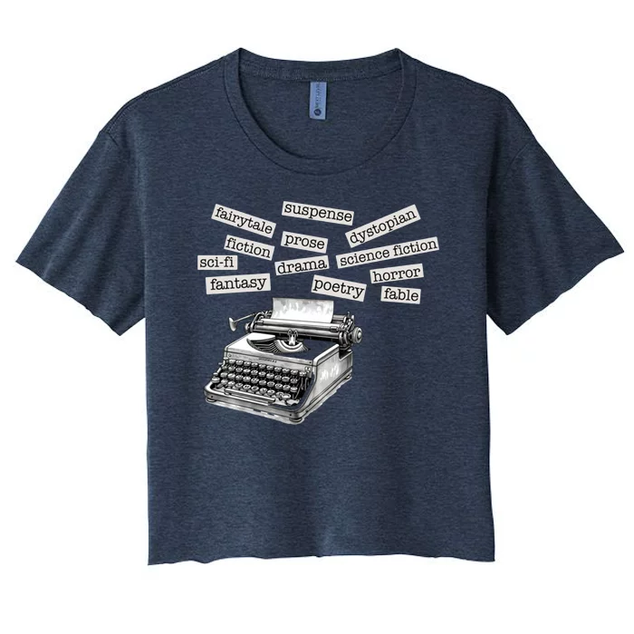 Literature Poetry Lover Gift Women's Crop Top Tee