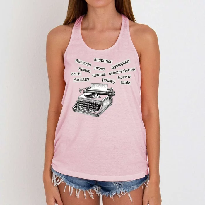 Literature Poetry Lover Gift Women's Knotted Racerback Tank