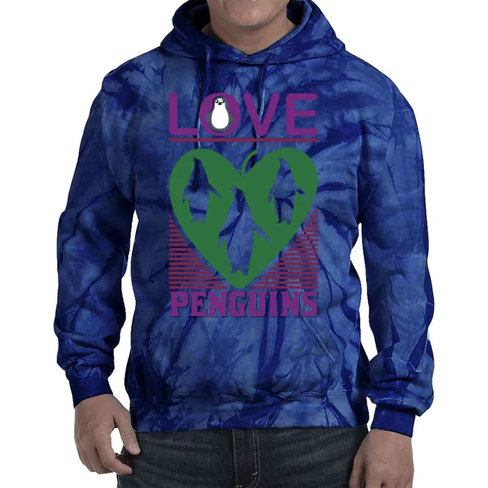 Love Penguins Tie Dye Hoodie