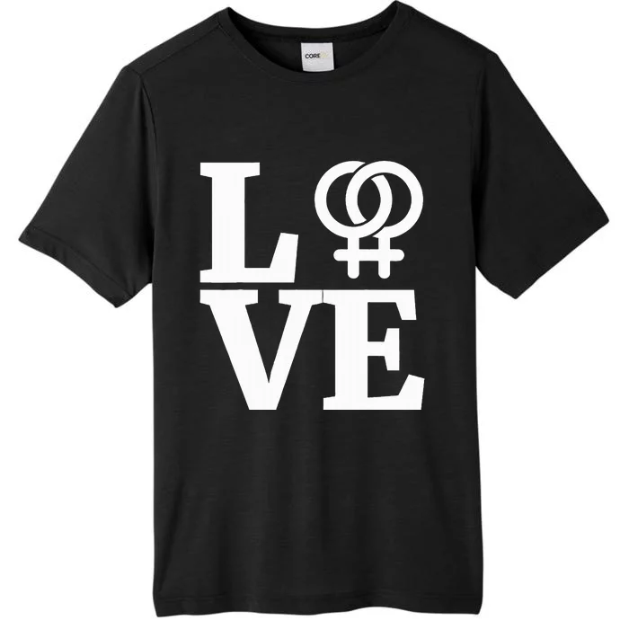 Lesbian Pride Love Gay Lesbian Symbol ChromaSoft Performance T-Shirt