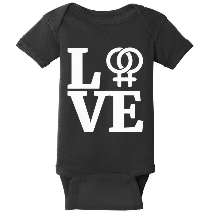 Lesbian Pride Love Gay Lesbian Symbol Baby Bodysuit