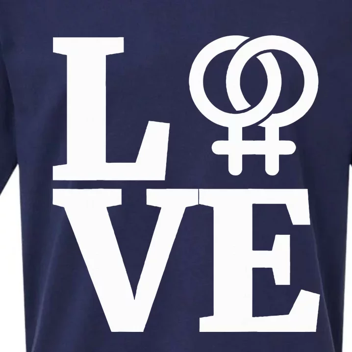 Lesbian Pride Love Gay Lesbian Symbol Sueded Cloud Jersey T-Shirt