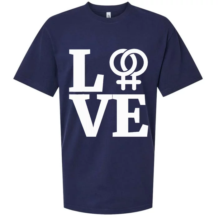 Lesbian Pride Love Gay Lesbian Symbol Sueded Cloud Jersey T-Shirt