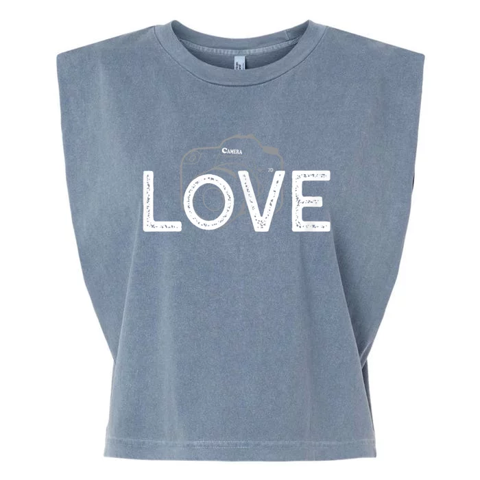 Love Photography Garment-Dyed Women's Muscle Tee