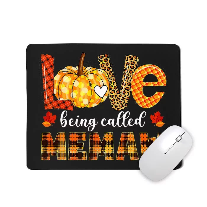 Leopard Pumpkin Love Being Called Memaw Fall Thanksgiving Mousepad