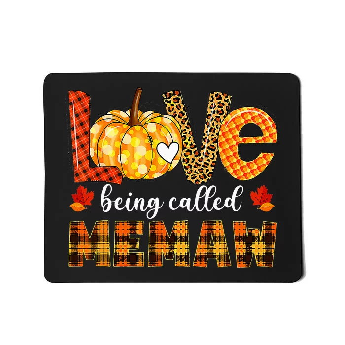 Leopard Pumpkin Love Being Called Memaw Fall Thanksgiving Mousepad