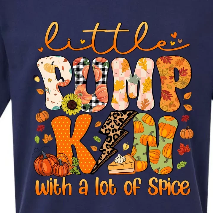 Little Pumpkin Lot Of Spice Funny Halloween Sueded Cloud Jersey T-Shirt