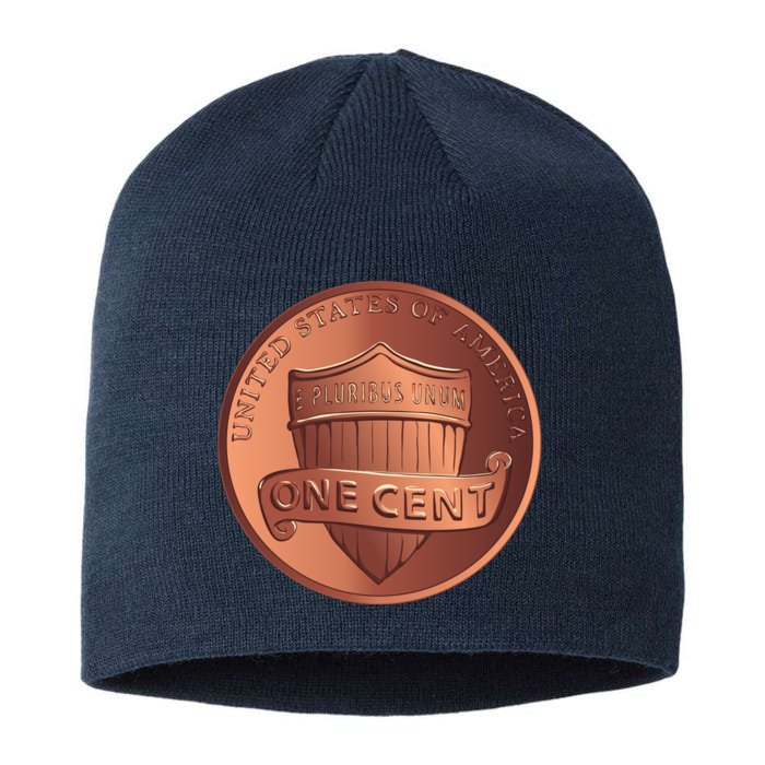 Lincoln Penny Front & Back 8 1/2in Sustainable Knit Beanie