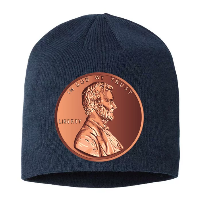 Lincoln Penny Front & Back 8 1/2in Sustainable Knit Beanie