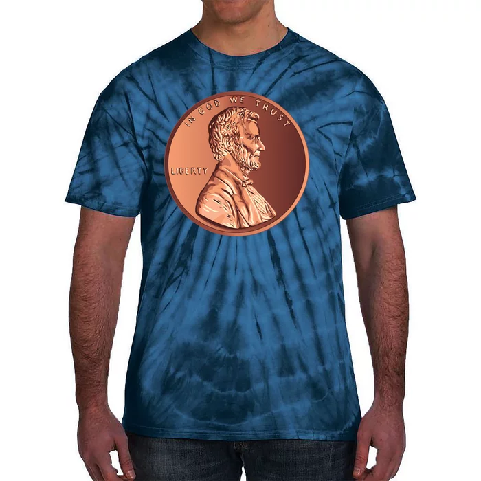 Lincoln Penny Front & Back Tie-Dye T-Shirt