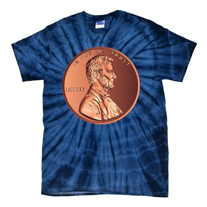 Lincoln Penny Front & Back Tie-Dye T-Shirt