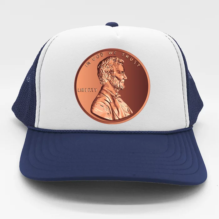 Lincoln Penny Front & Back Trucker Hat