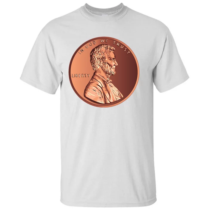 Lincoln Penny Front & Back Tall T-Shirt