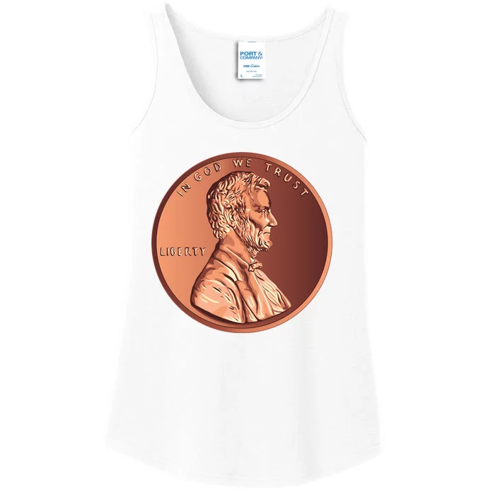 Lincoln Penny Front & Back Ladies Essential Tank