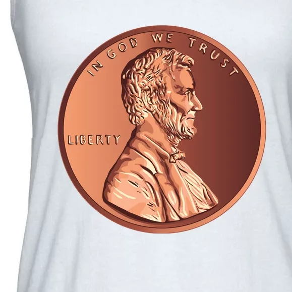 Lincoln Penny Front & Back Ladies Essential Flowy Tank