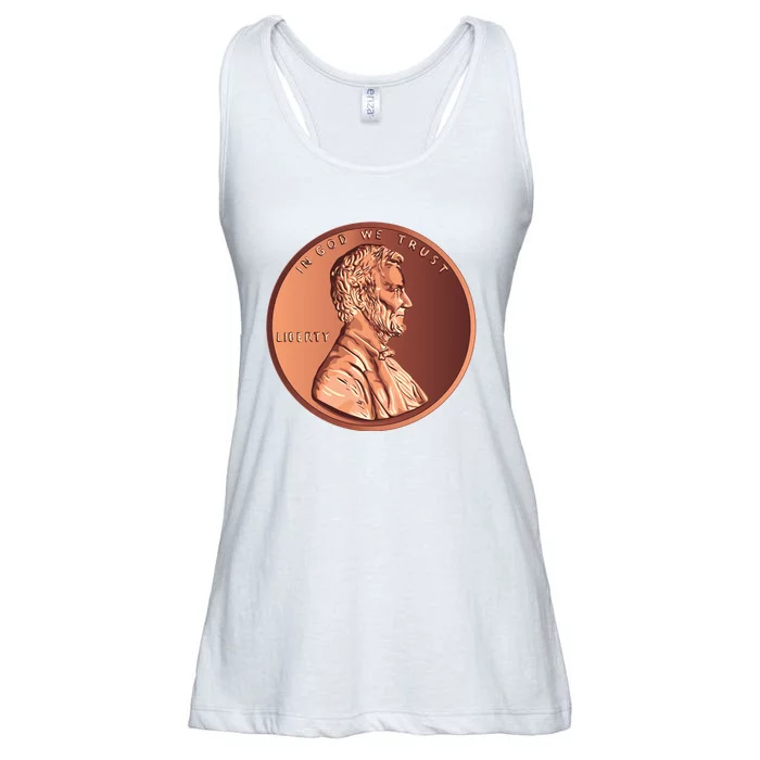 Lincoln Penny Front & Back Ladies Essential Flowy Tank