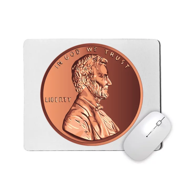 Lincoln Penny Front & Back Mousepad