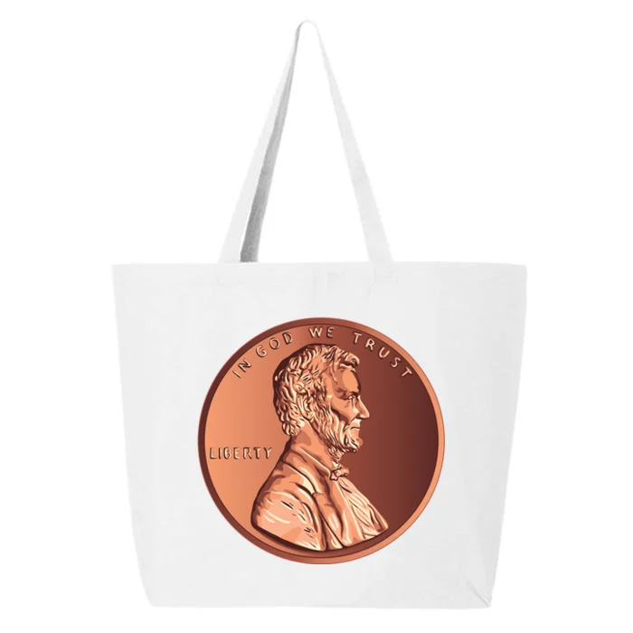 Lincoln Penny Front & Back 25L Jumbo Tote