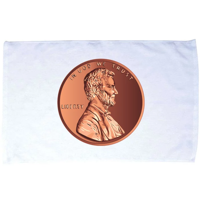 Lincoln Penny Front & Back Microfiber Hand Towel