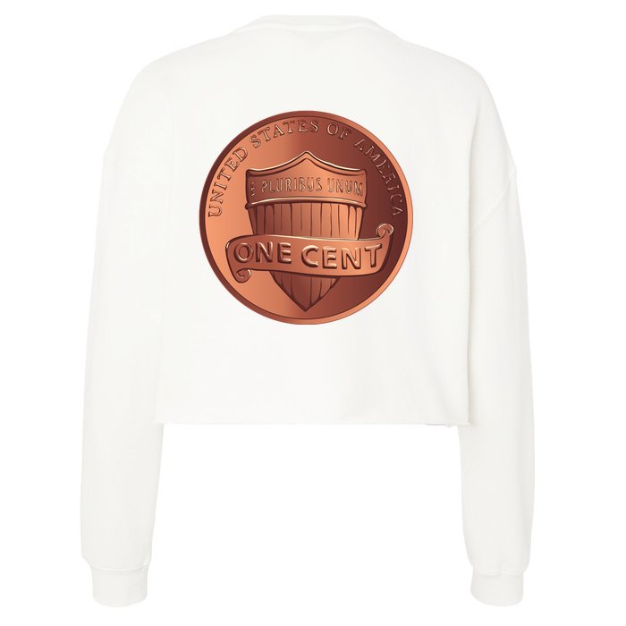 Lincoln Penny Front & Back Cropped Pullover Crew