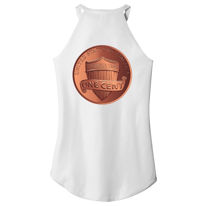 Lincoln Penny Front & Back Women’s Perfect Tri Rocker Tank