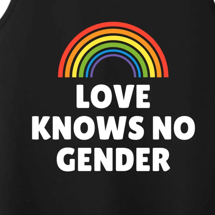 Lgbt Pride Love Knows No Gender Gift Performance Tank