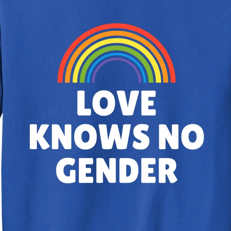 Lgbt Pride Love Knows No Gender Gift Tall Sweatshirt