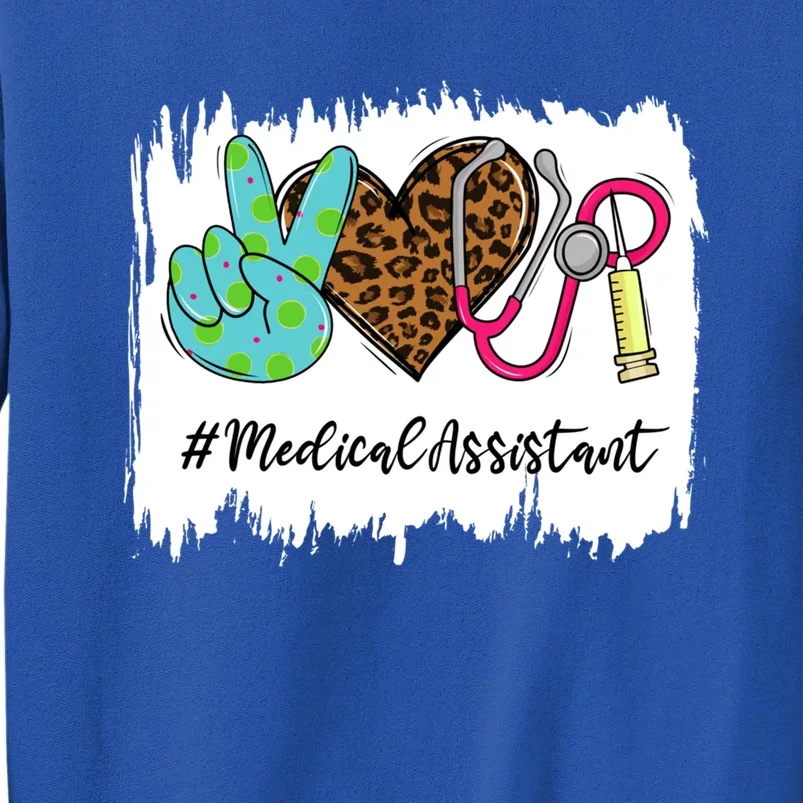 Leopard Peace Love Medical Assistant Stethoscope Nurses Day Cute Gift Tall Sweatshirt