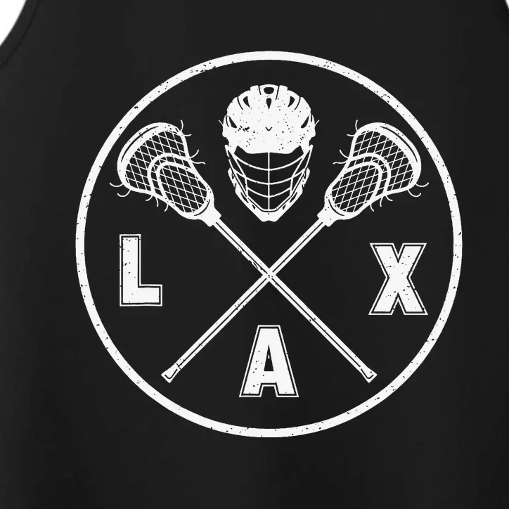 LAX Player Lacrosse Lacrosse Logo Lacrosse Lovers Performance Tank