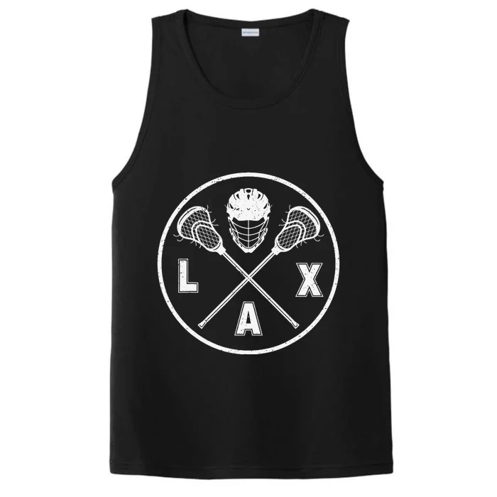 LAX Player Lacrosse Lacrosse Logo Lacrosse Lovers Performance Tank