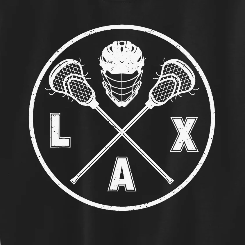 LAX Player Lacrosse Lacrosse Logo Lacrosse Lovers Kids Sweatshirt