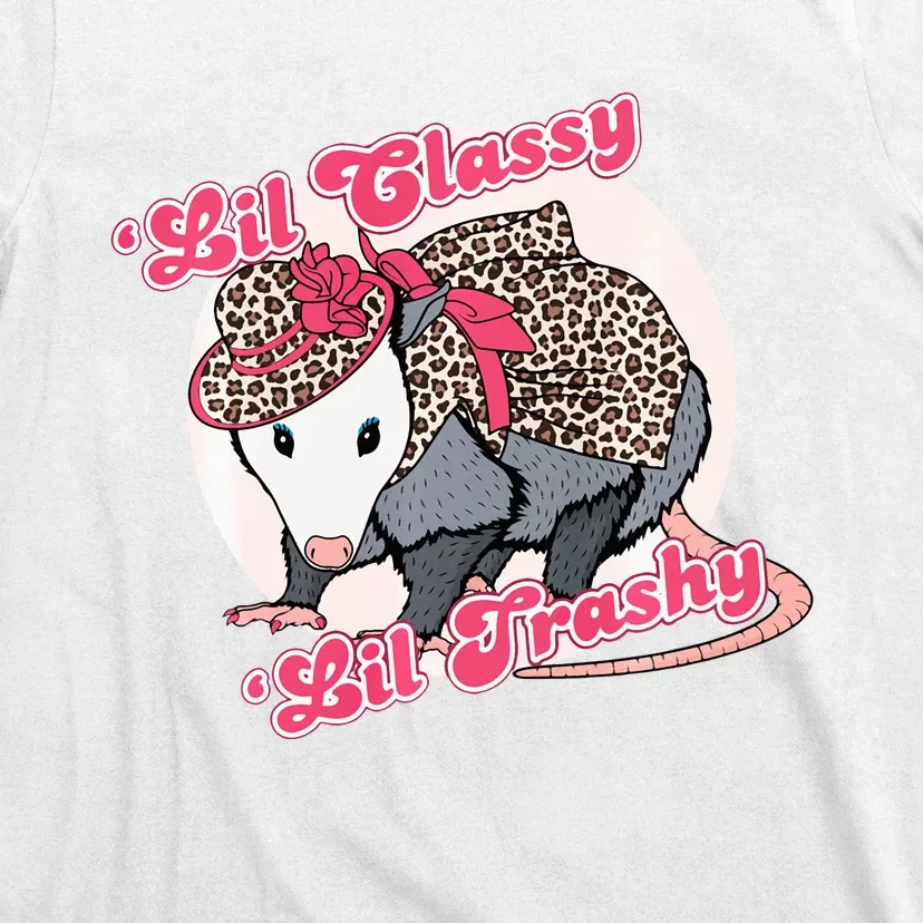 Leopard Possum Lil Classy Lil Trashy Possum Sarcastic T-Shirt