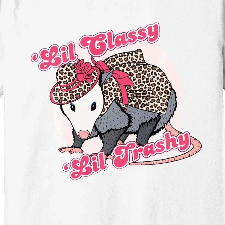 Leopard Possum Lil Classy Lil Trashy Possum Sarcastic Premium T-Shirt