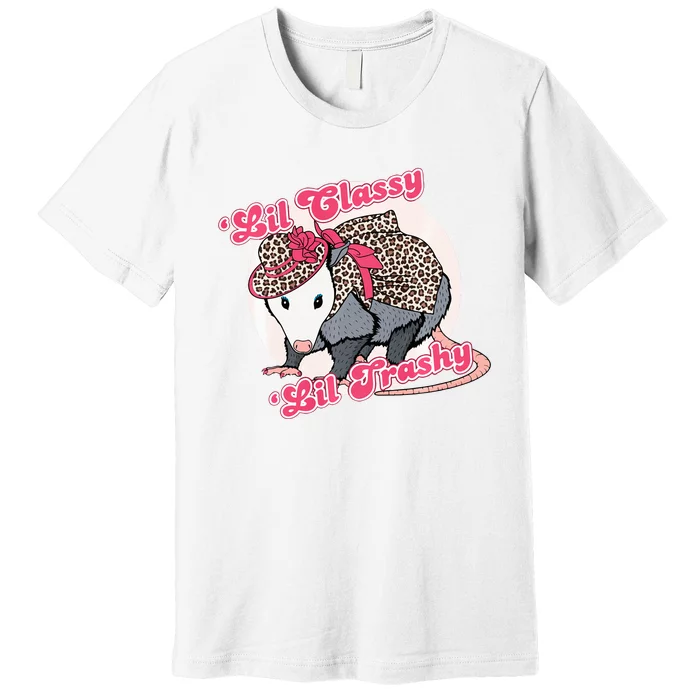 Leopard Possum Lil Classy Lil Trashy Possum Sarcastic Premium T-Shirt