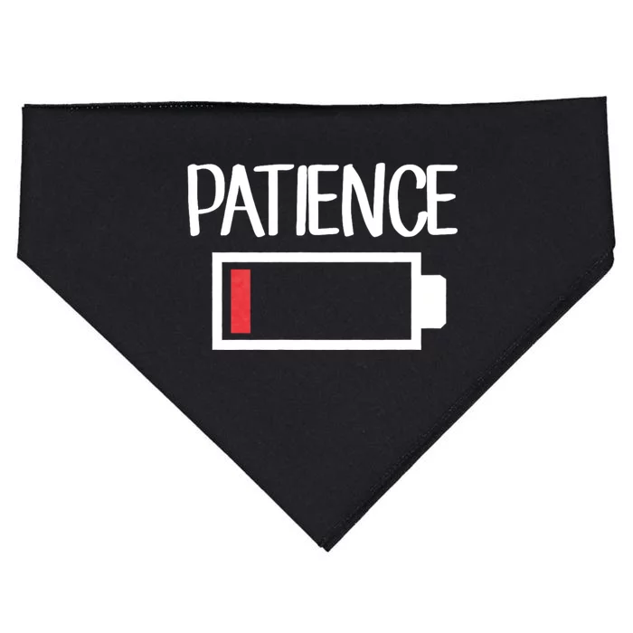 Low Patience Low Battery Patience USA-Made Doggie Bandana