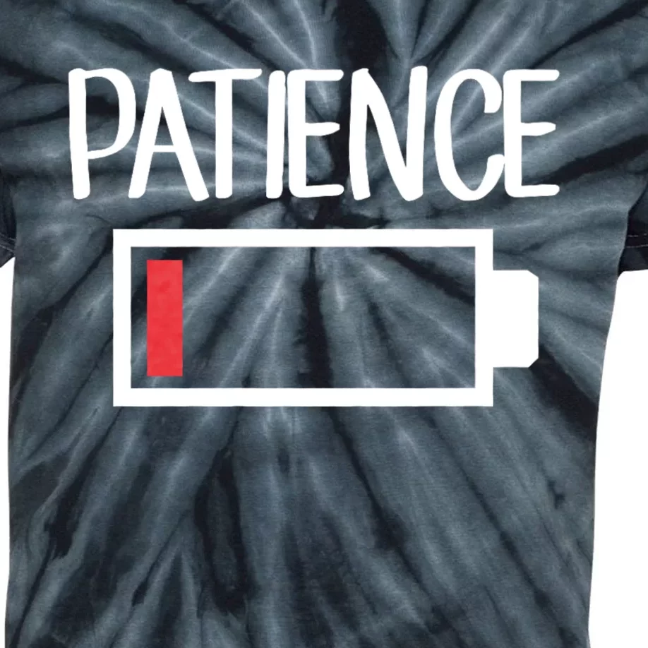 Low Patience Low Battery Patience Kids Tie-Dye T-Shirt