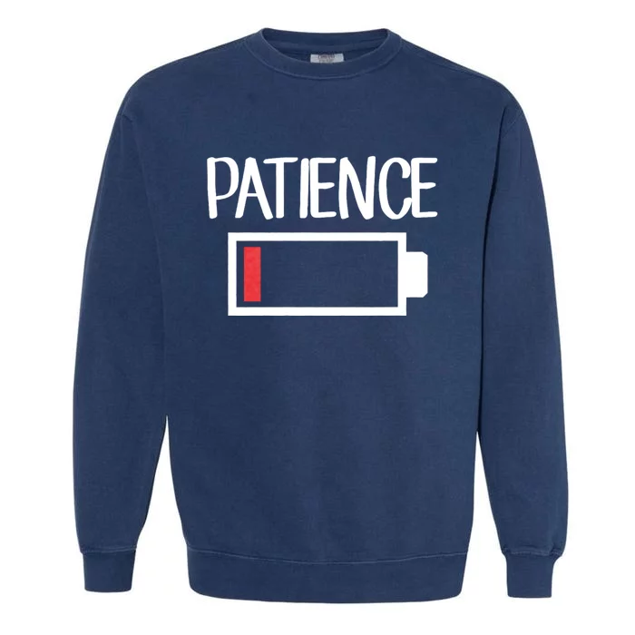 Low Patience Low Battery Patience Garment-Dyed Sweatshirt