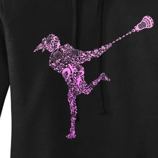 Lacrosse Player Women's Pullover Hoodie