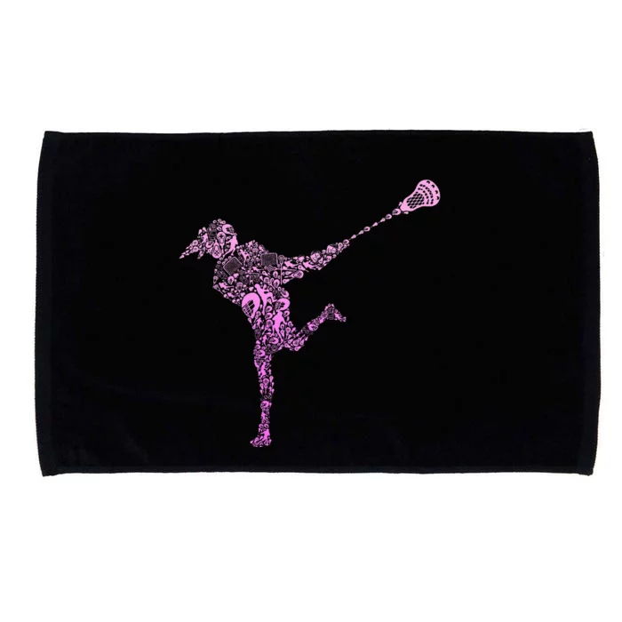 Lacrosse Player Microfiber Hand Towel