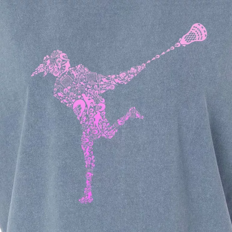 Lacrosse Player Garment-Dyed Women's Muscle Tee